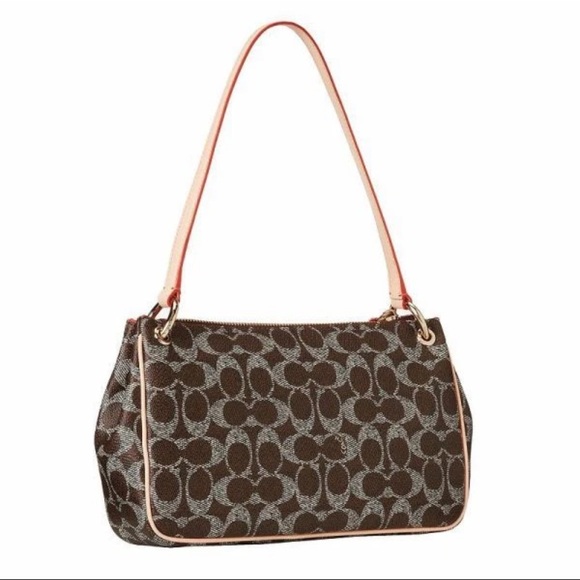 Coach Charley Crossbody Signature Canvas Light Gold Saddle - Picture 2 of 16